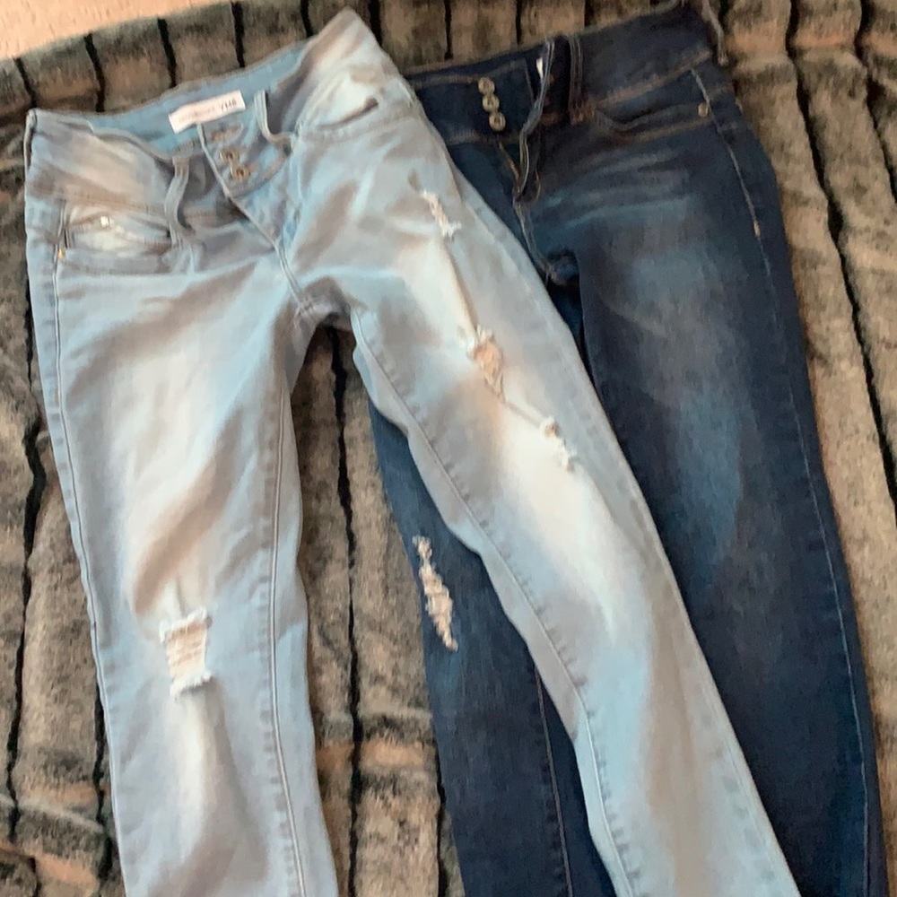 2 pairs jeans girls size 14